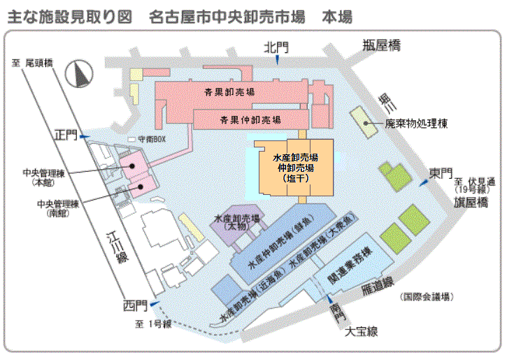 名古屋中央卸売市場見取図