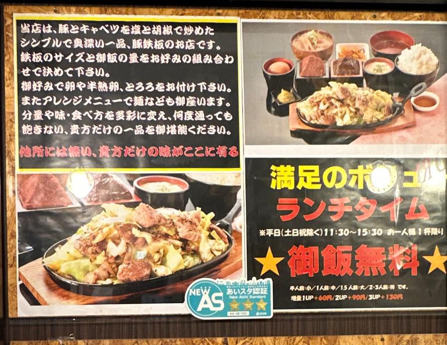 肉米のお店の説明文