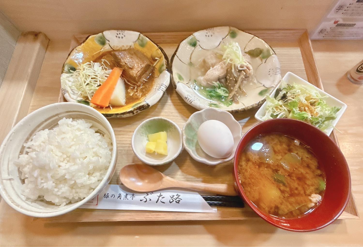 豚の角煮亭 ぶた路 二種盛り定食